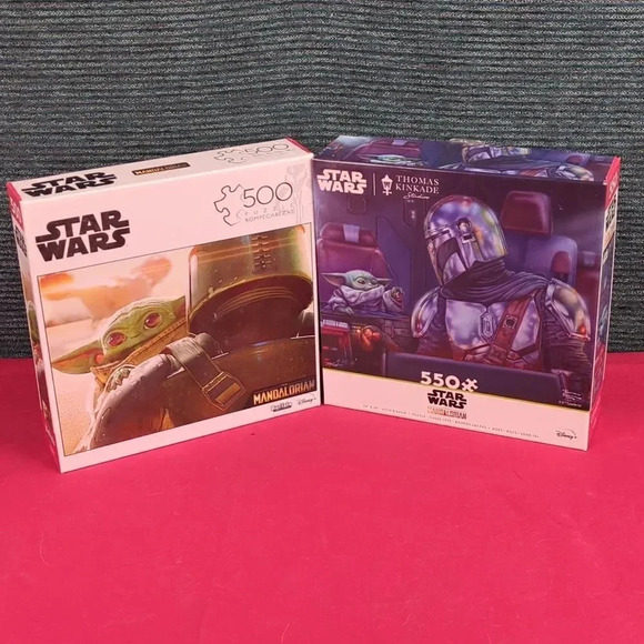 2 Star Wars Mandalorian Jigsaw Puzzles With Grogu - Picture 1 of 8